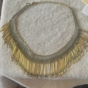 Stella & Dot Gold and Silver Statement Necklace